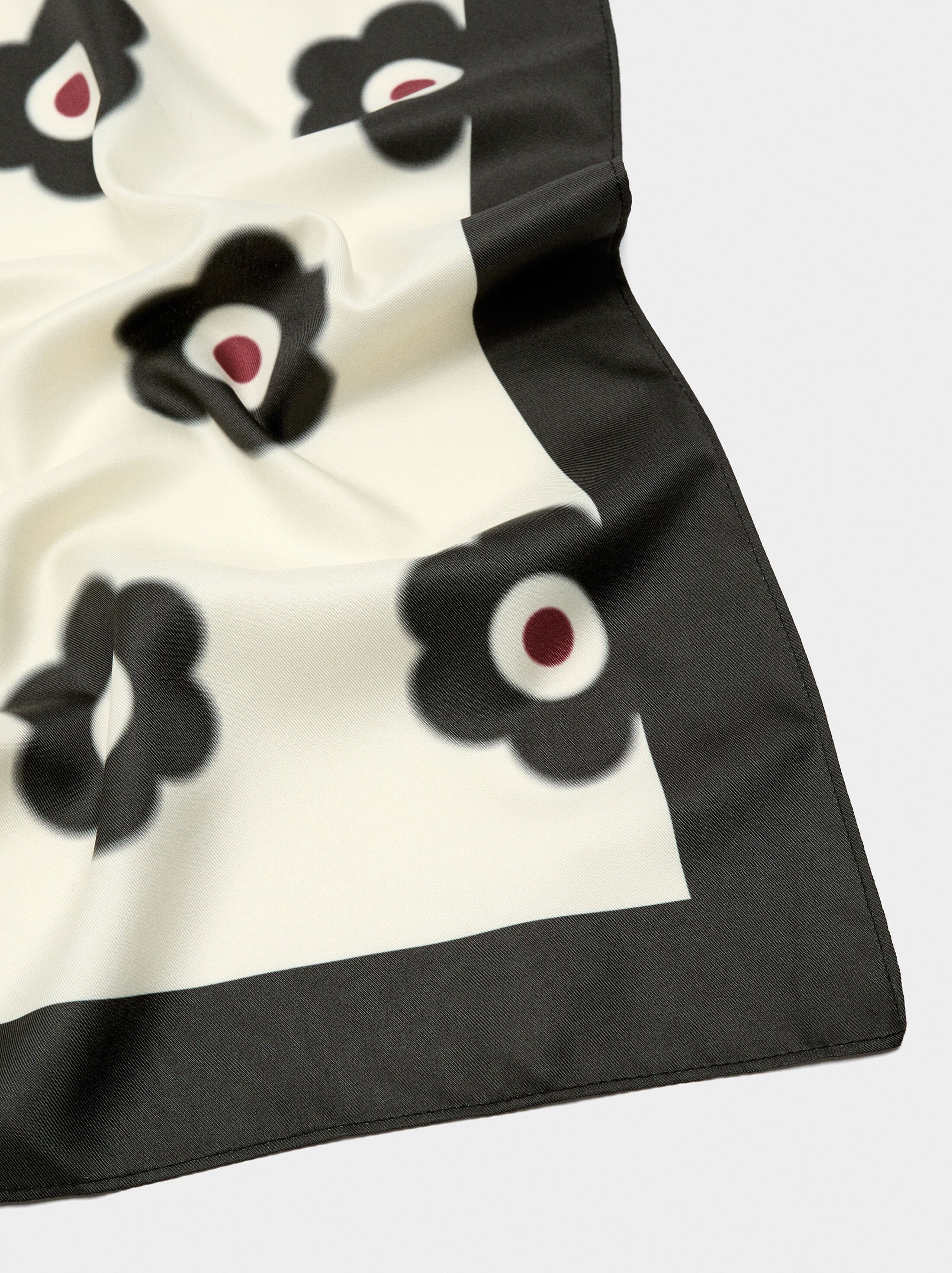 Satin square printed scarf image number 1.0