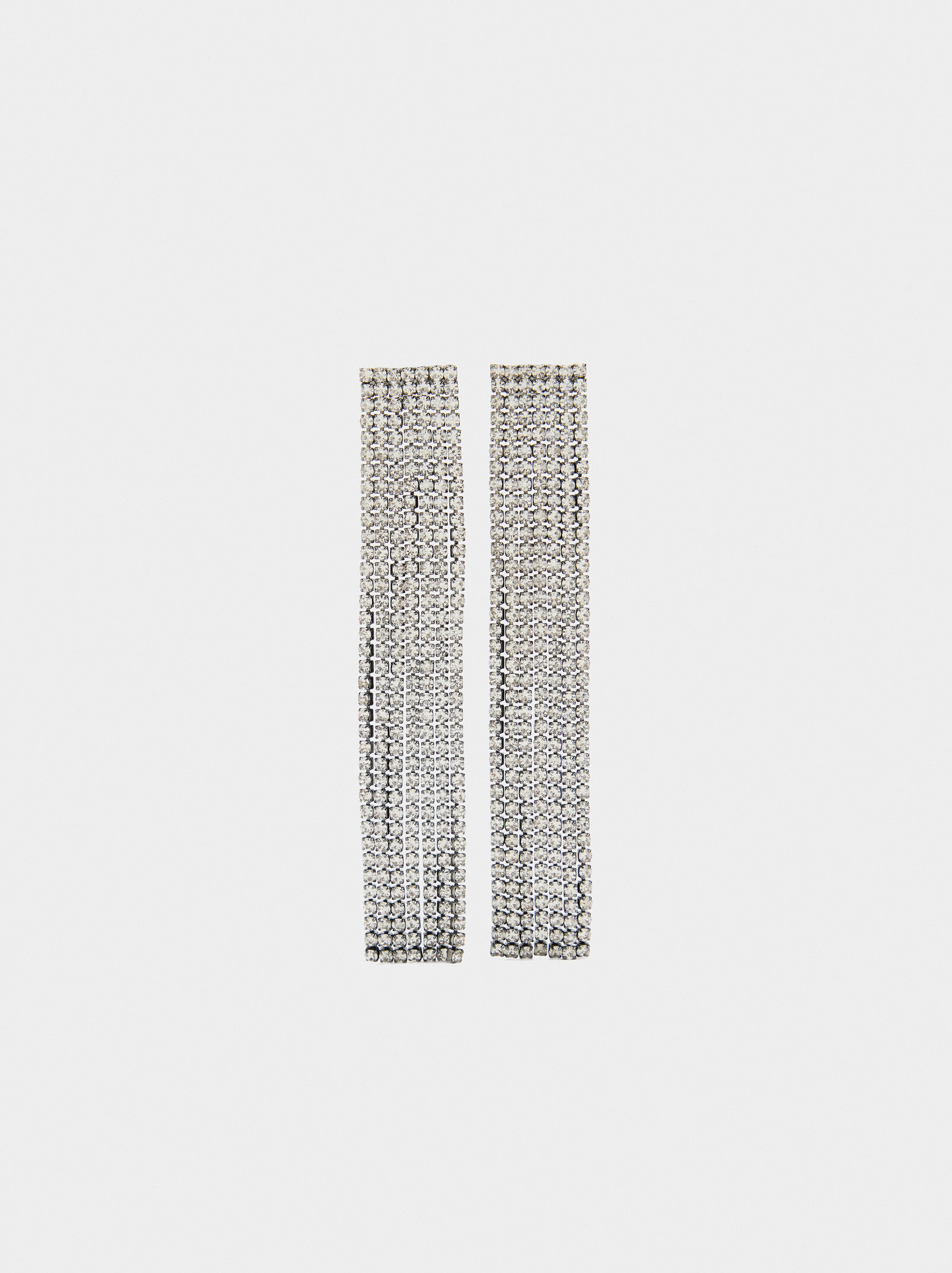 Long chain earrings with crystals image number 0.0