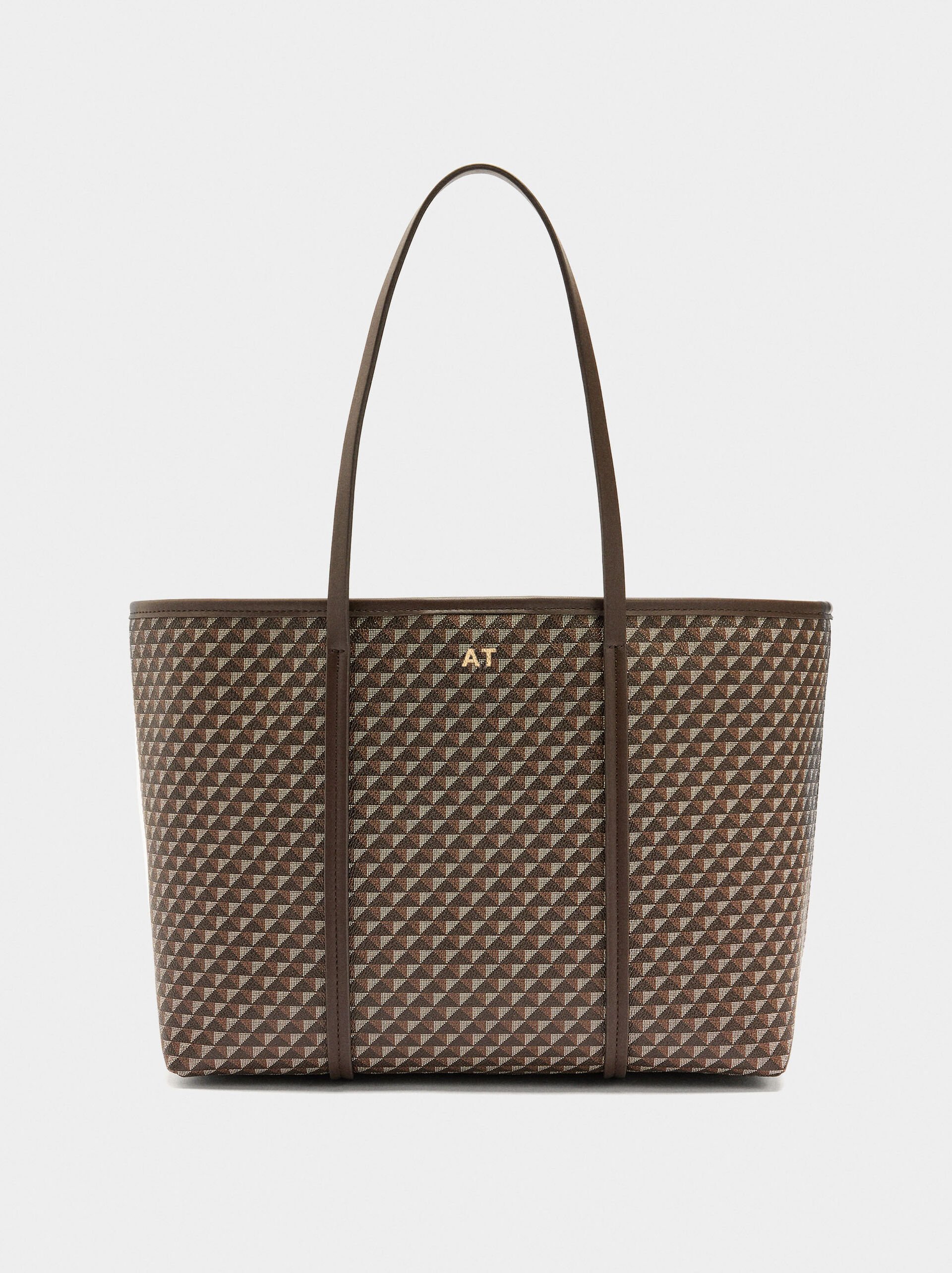 Sac shopper imprimé avec pochette amovible image number 0.0