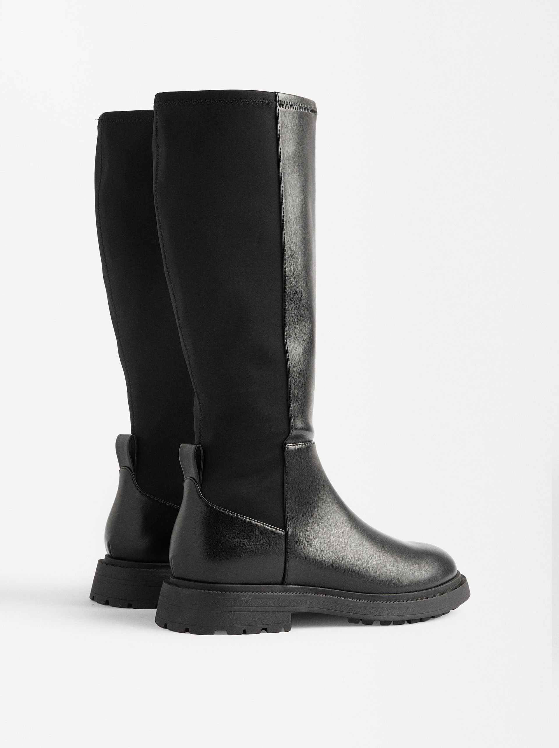 Flat high boots image number 3.0