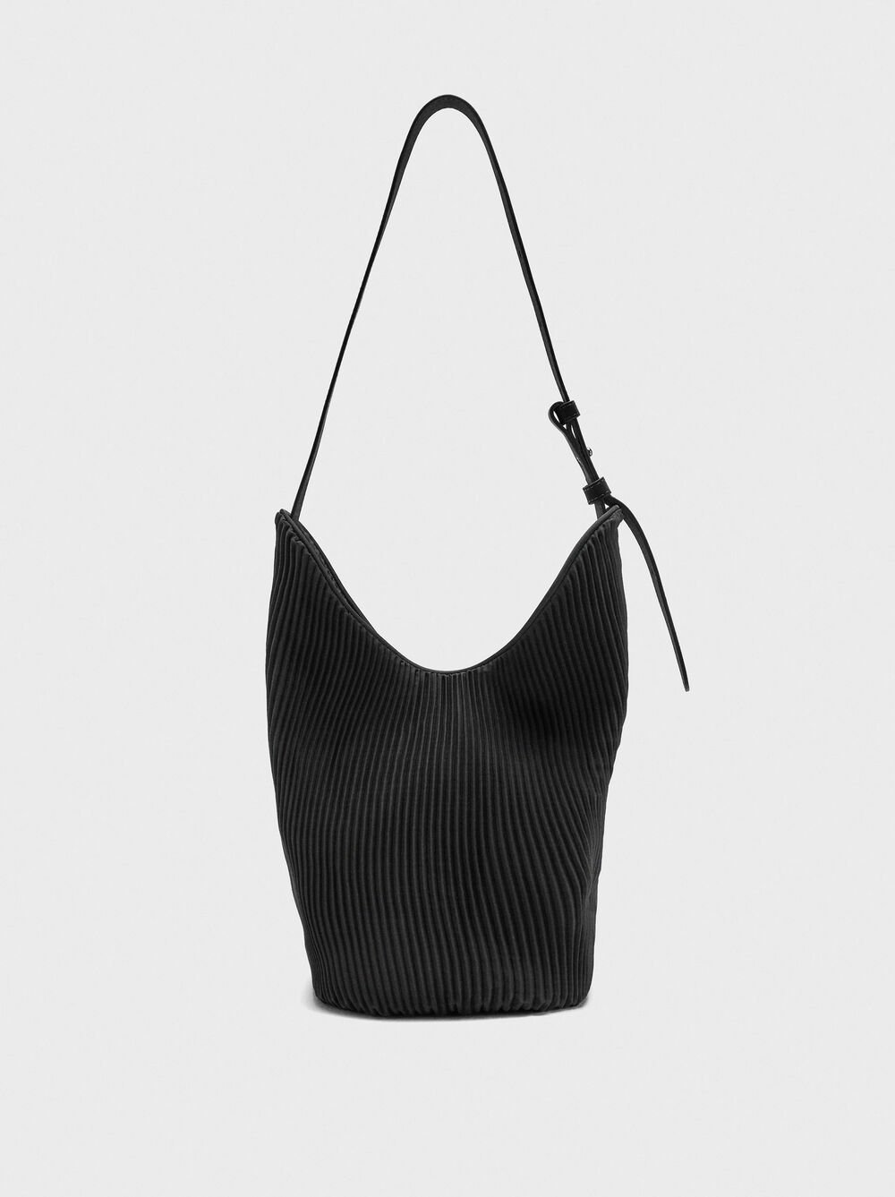 Nylon shoulder bag with inner pouch