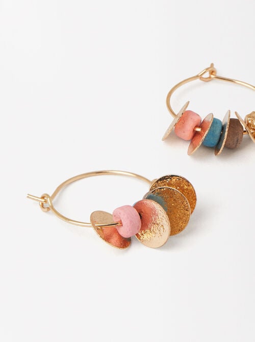 Hoop Earrings With Beads