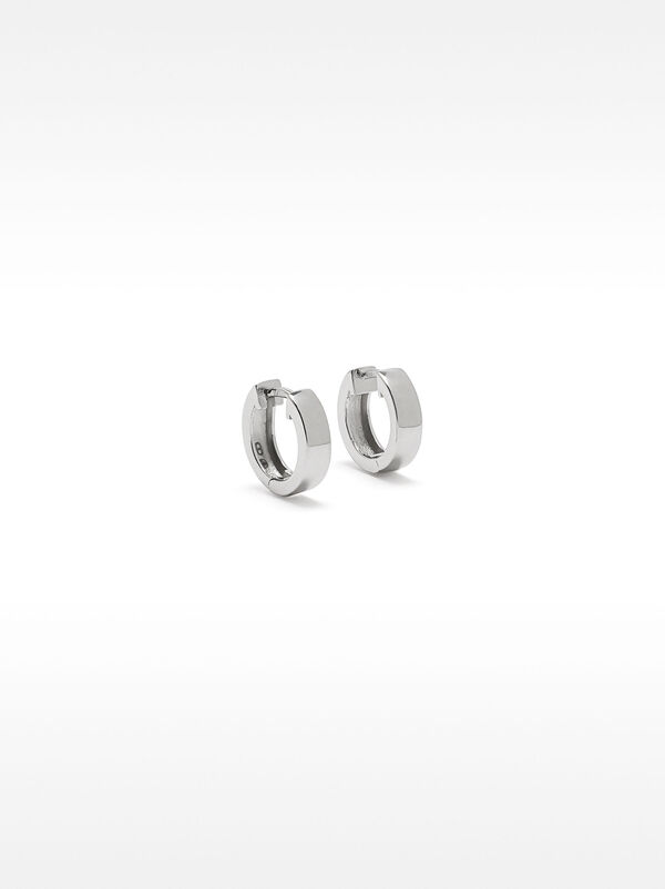 Flat hoop earrings - 925 sterling silver