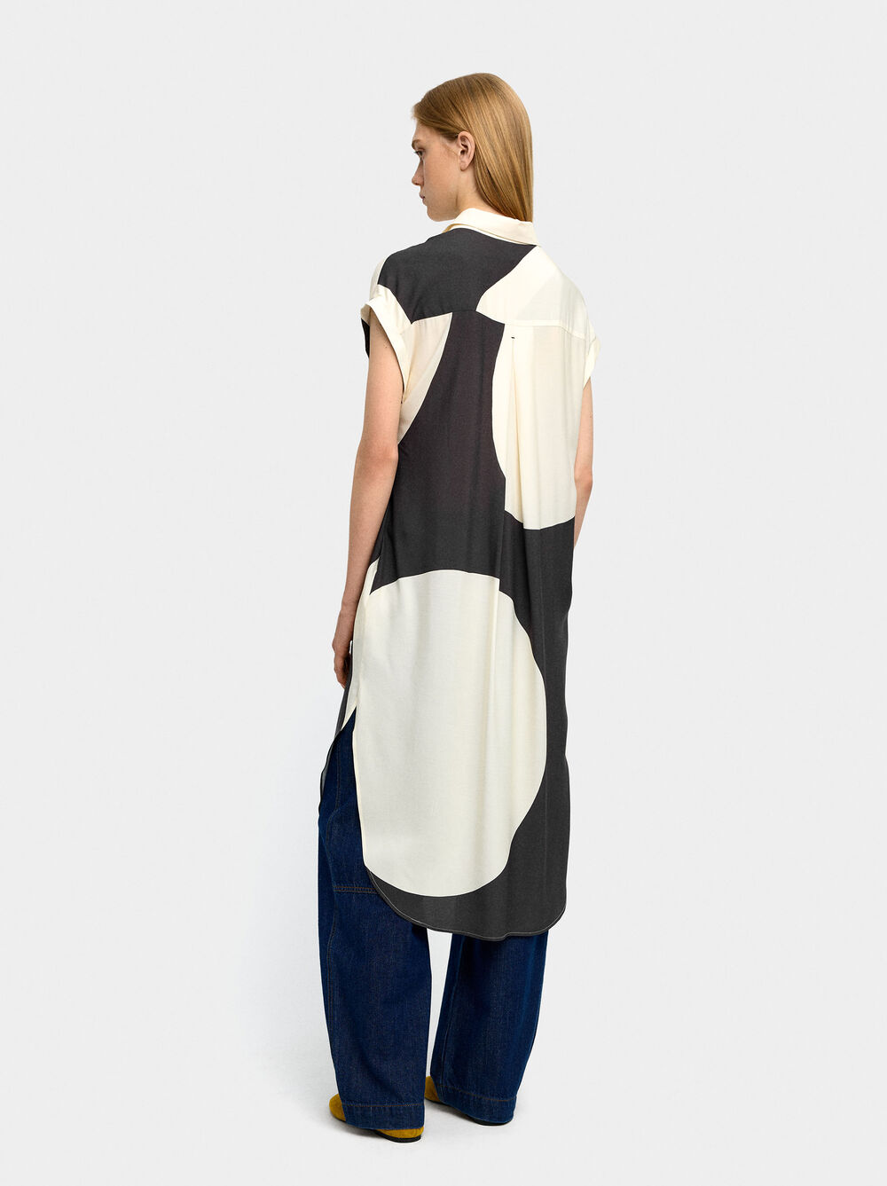 Printed shirt dress