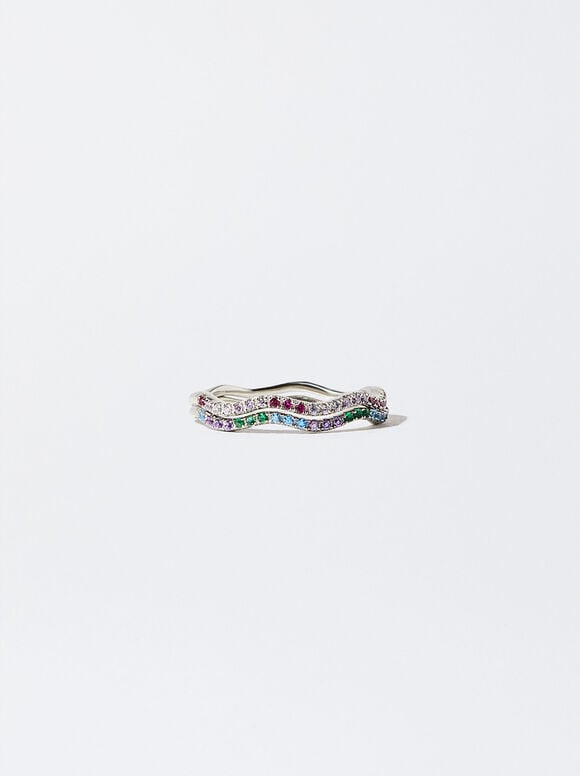 925 Silver Ring With Zirconia, , hi-res
