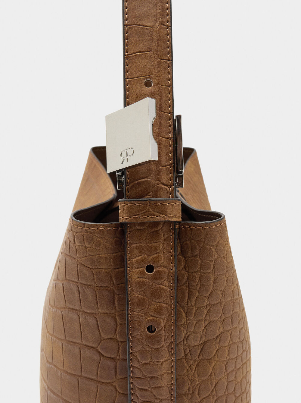 Shoulder bag with animal embossing