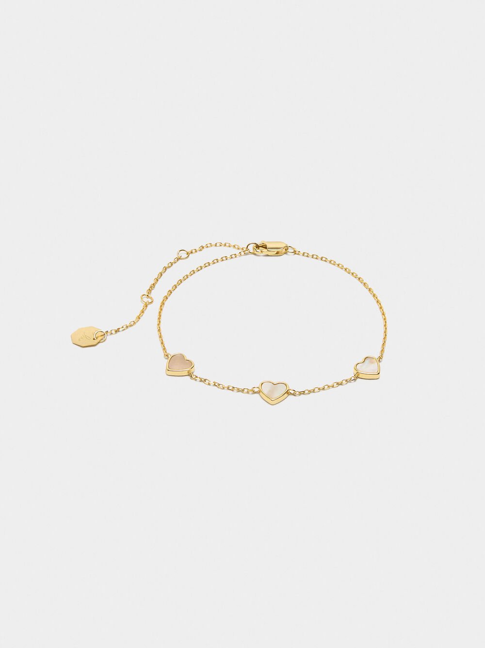 Freshwater pearl heart bracelet – 925 sterling silver