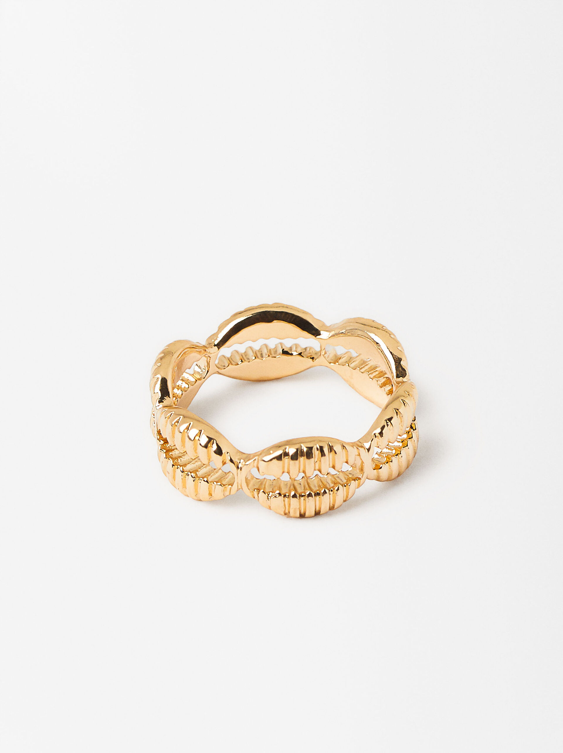 Golden Ring With Shells image number 2.0