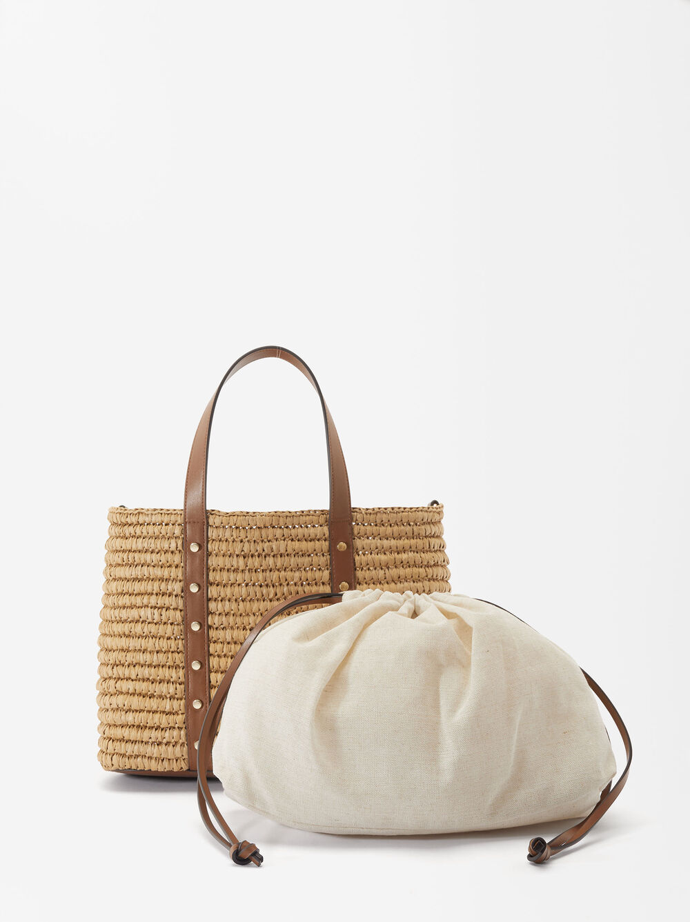 Straw Effect Tote Bag