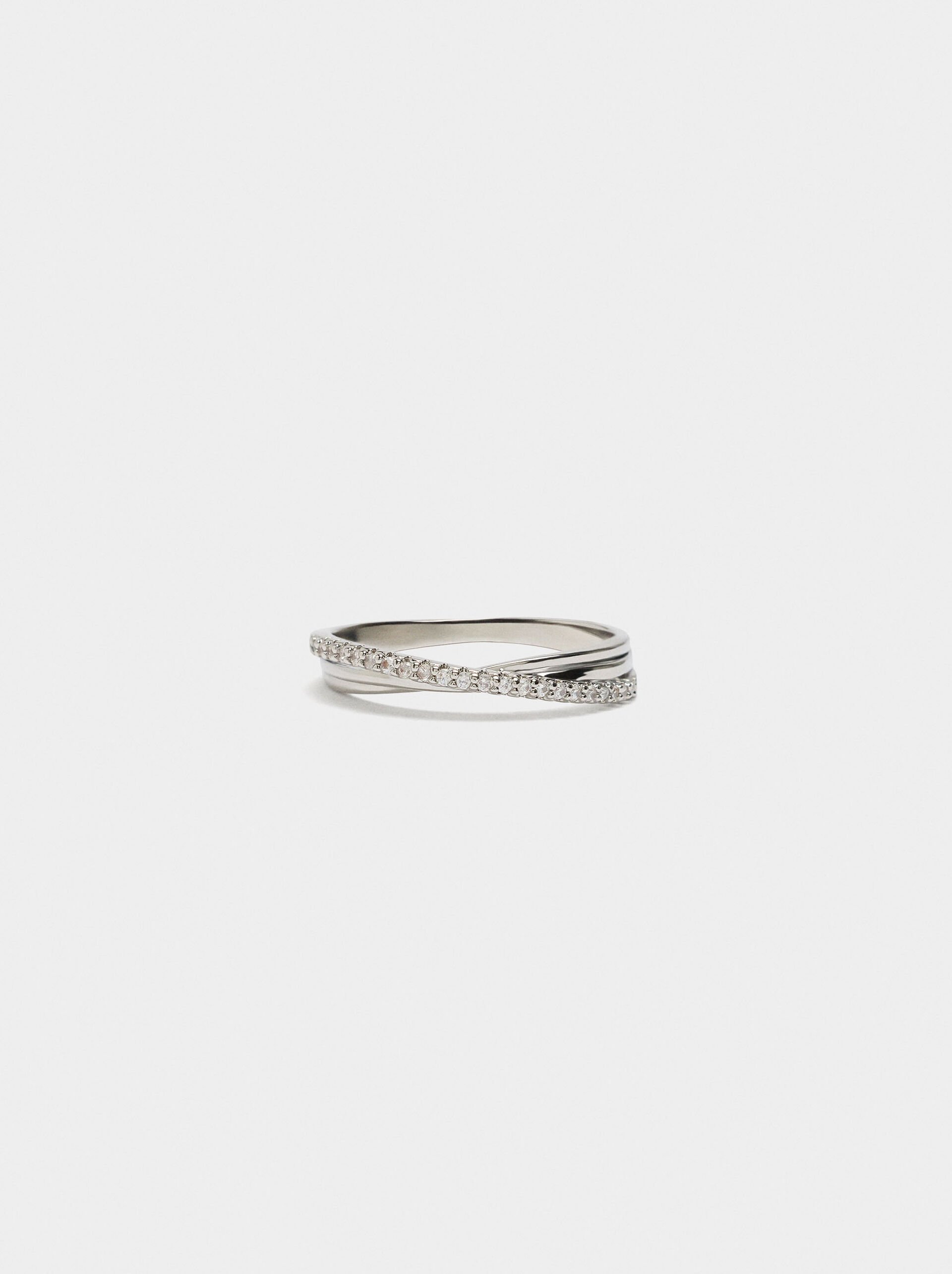Cross ring with zircons  image number 0.0