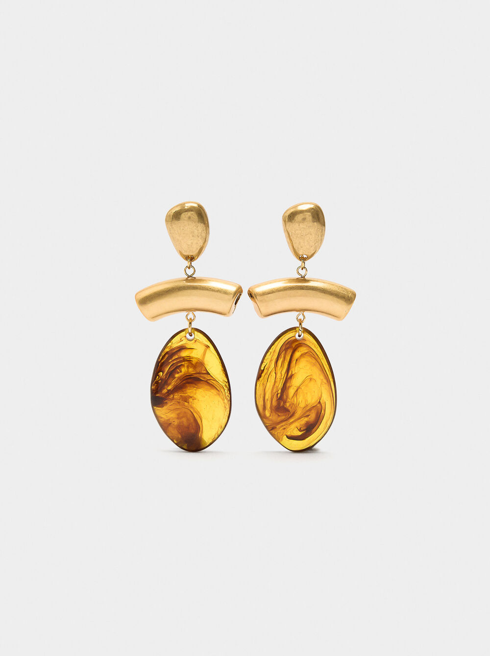 Boucles d'oreilles longues ovales