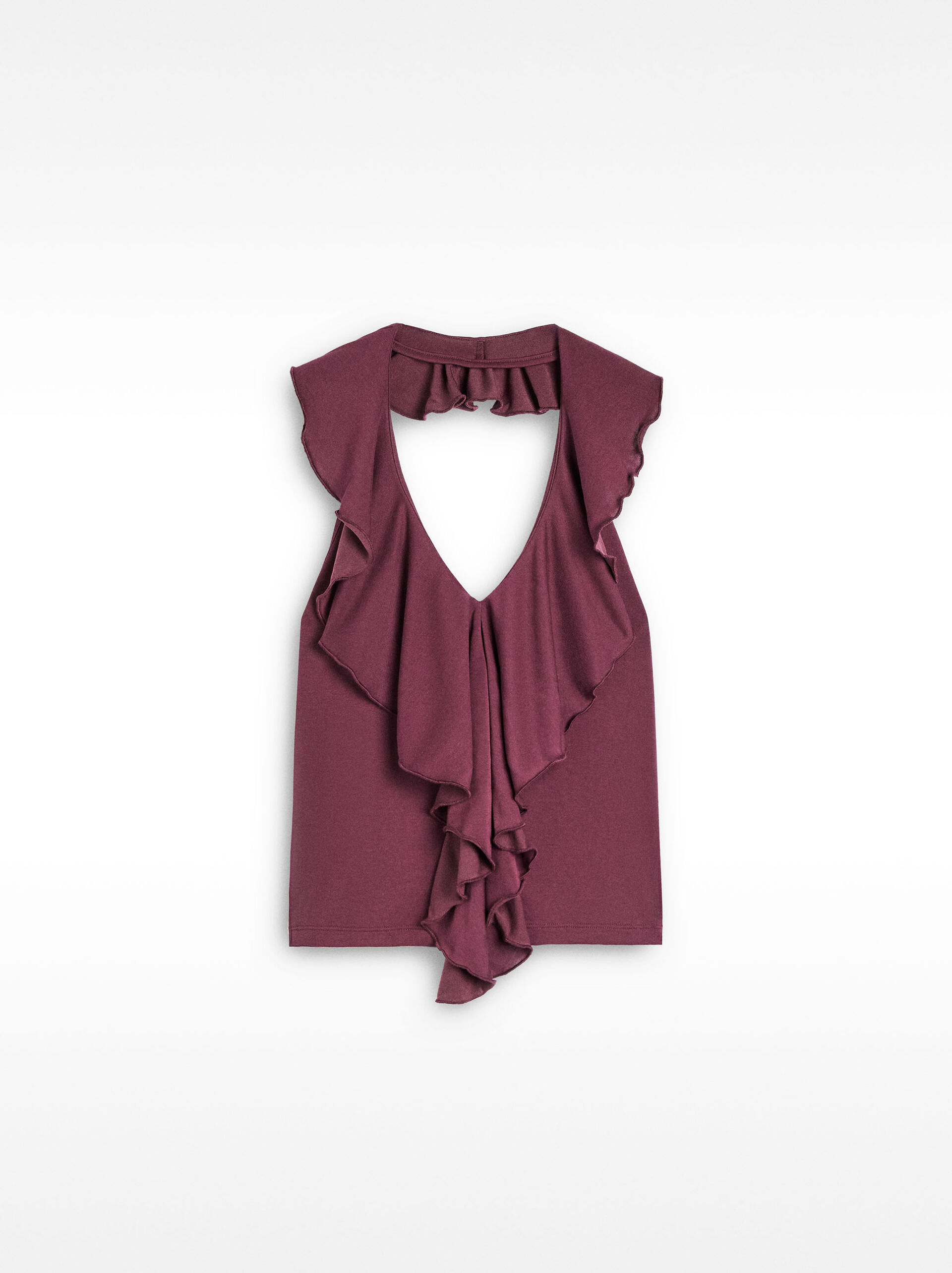 Halter top with ruffles image number 5.0