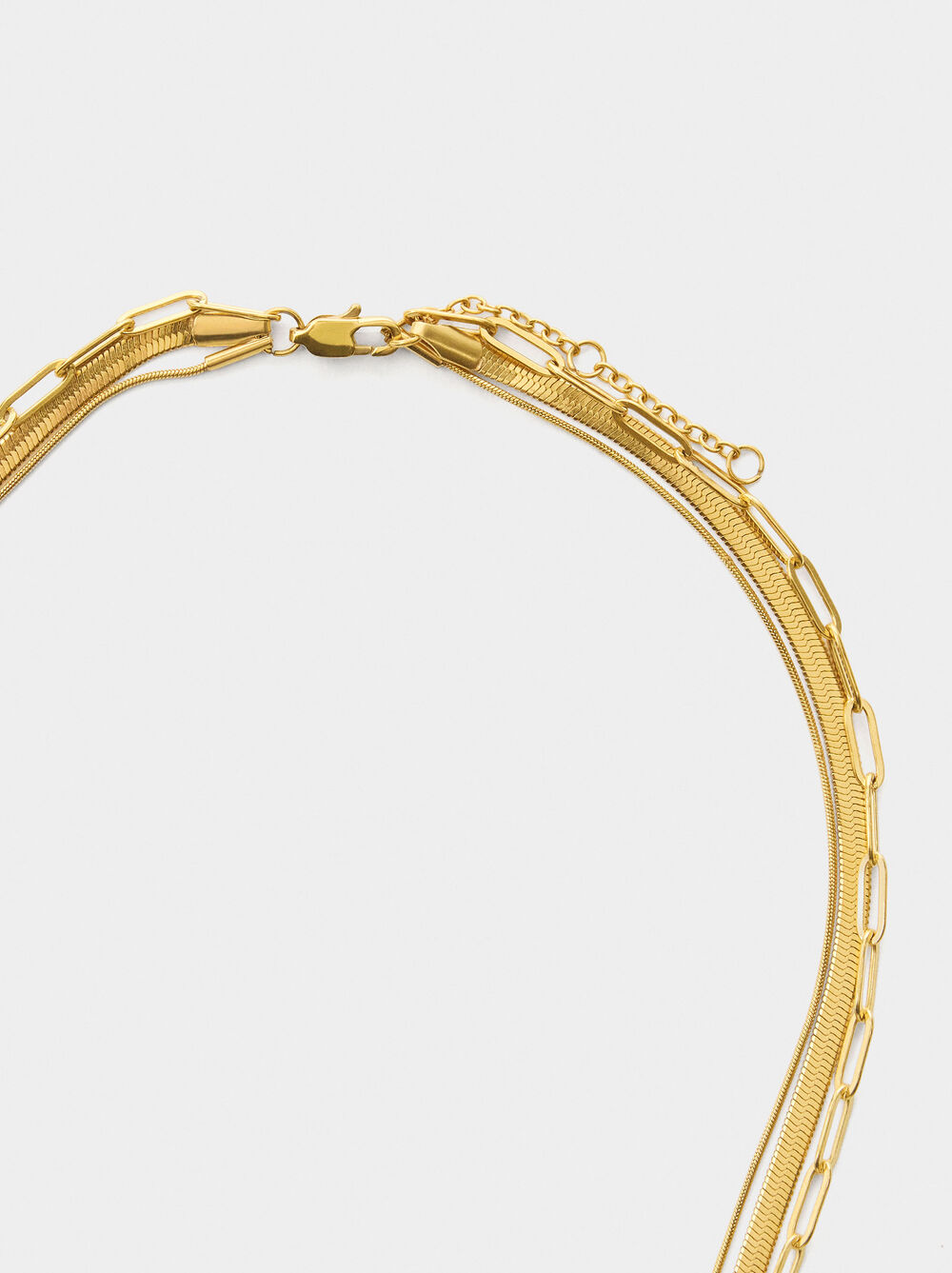 Set of long necklaces – stainless steel