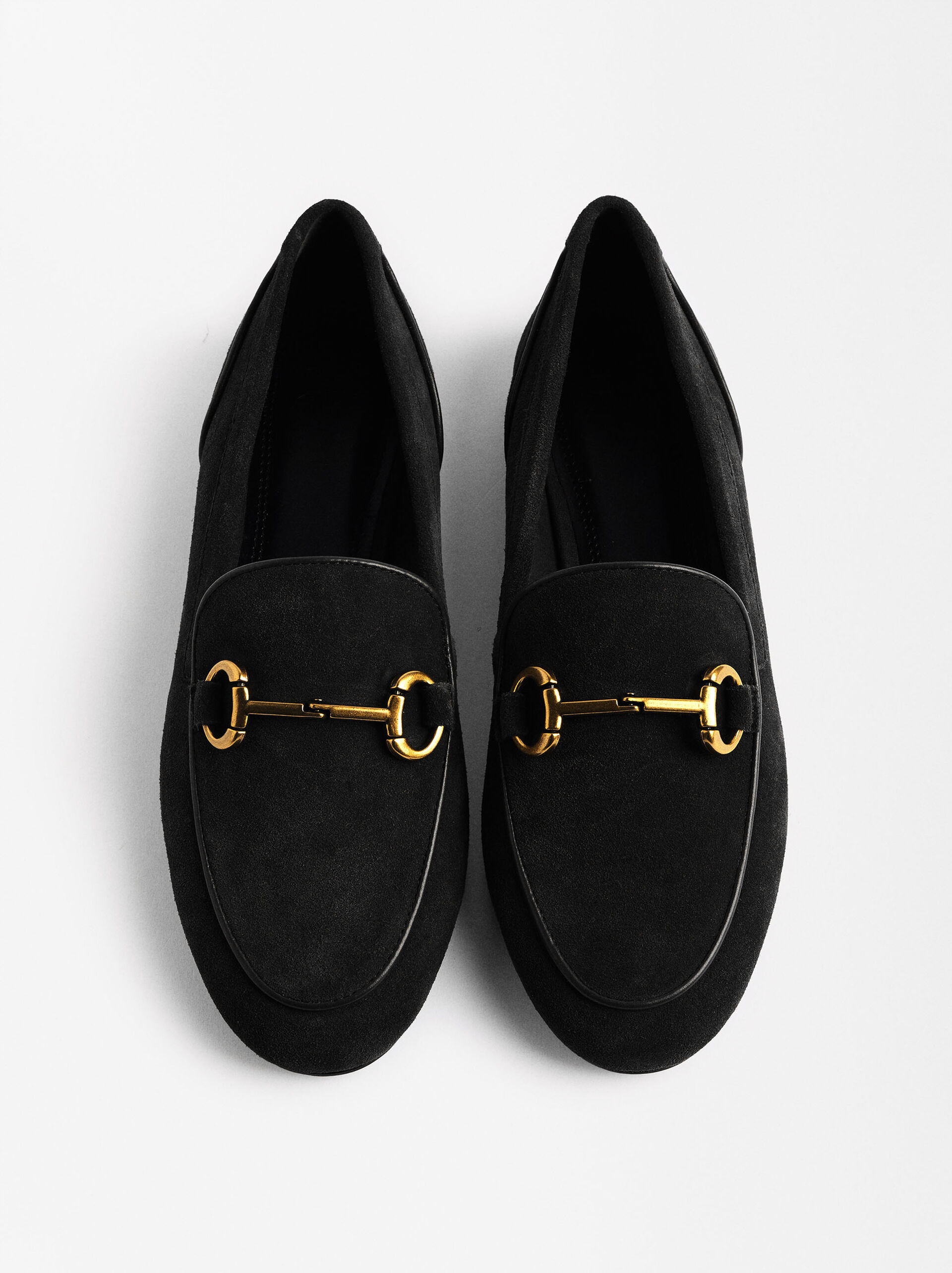 Leather loafers with buckle image number 0.0