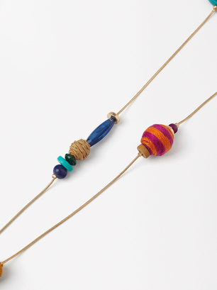 Collier De Perles De Raphia, Multicolore, hi-res