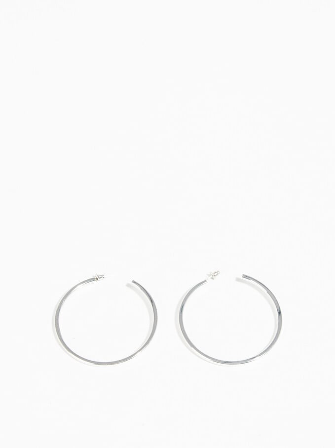 Basic Grandes Hoop-Earrings, Silver, hi-res