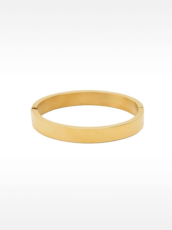 Gold rigid bracelet - stainless steel