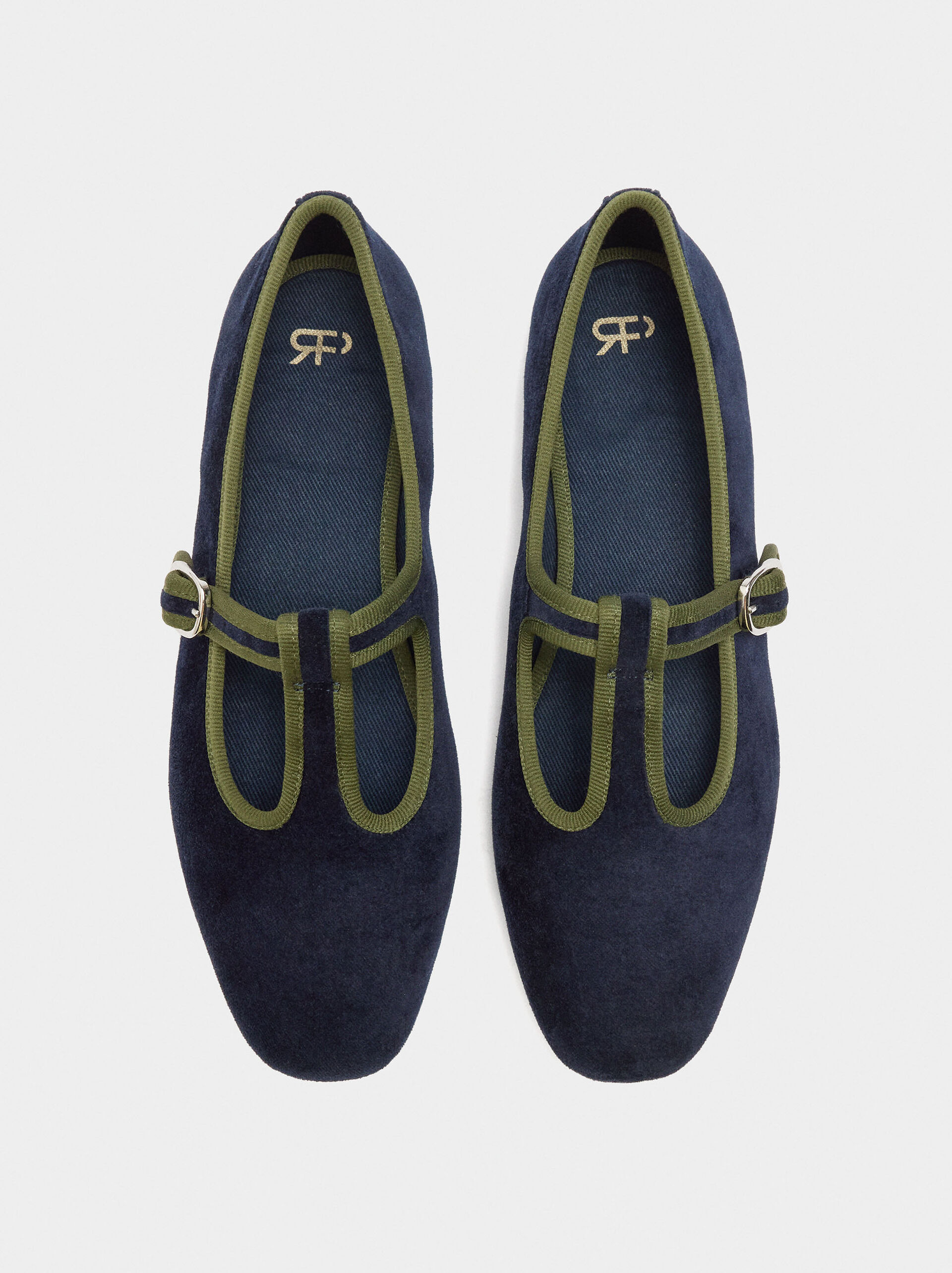 T-bar ballet flats with soft texture image number 0.0