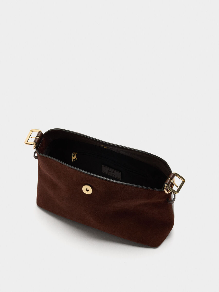 Bolso bandolera con piel