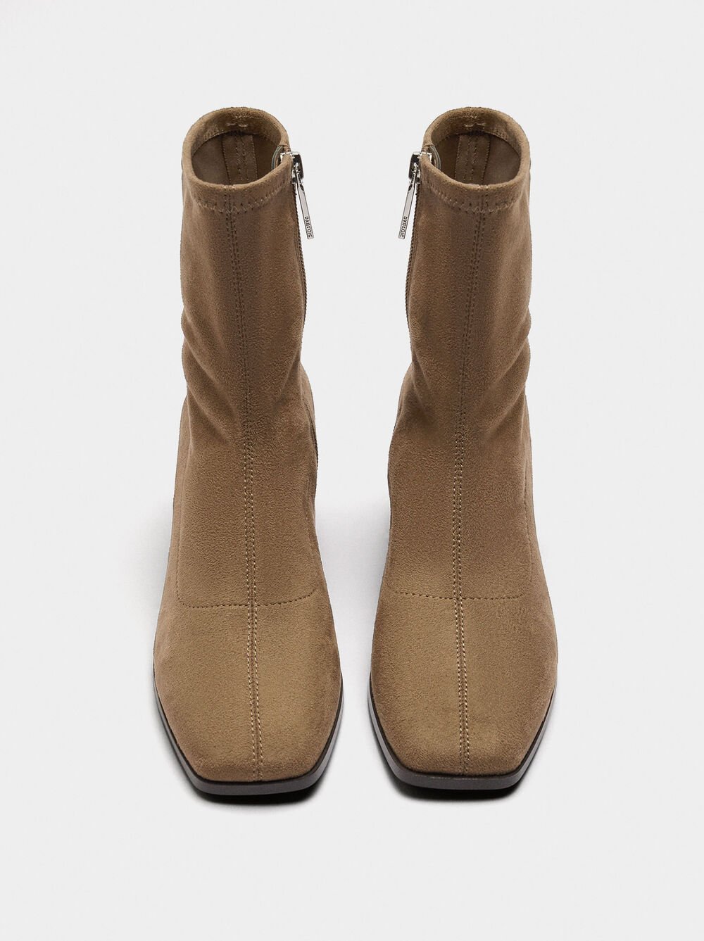 Suede effect ankle boots