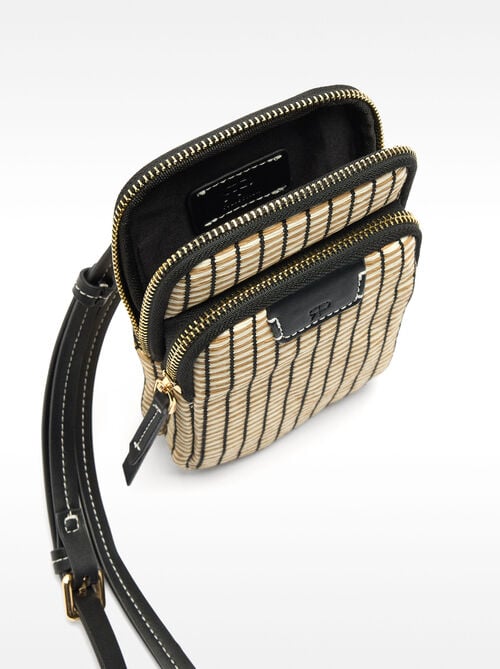 Bolso para móvil efecto rafia