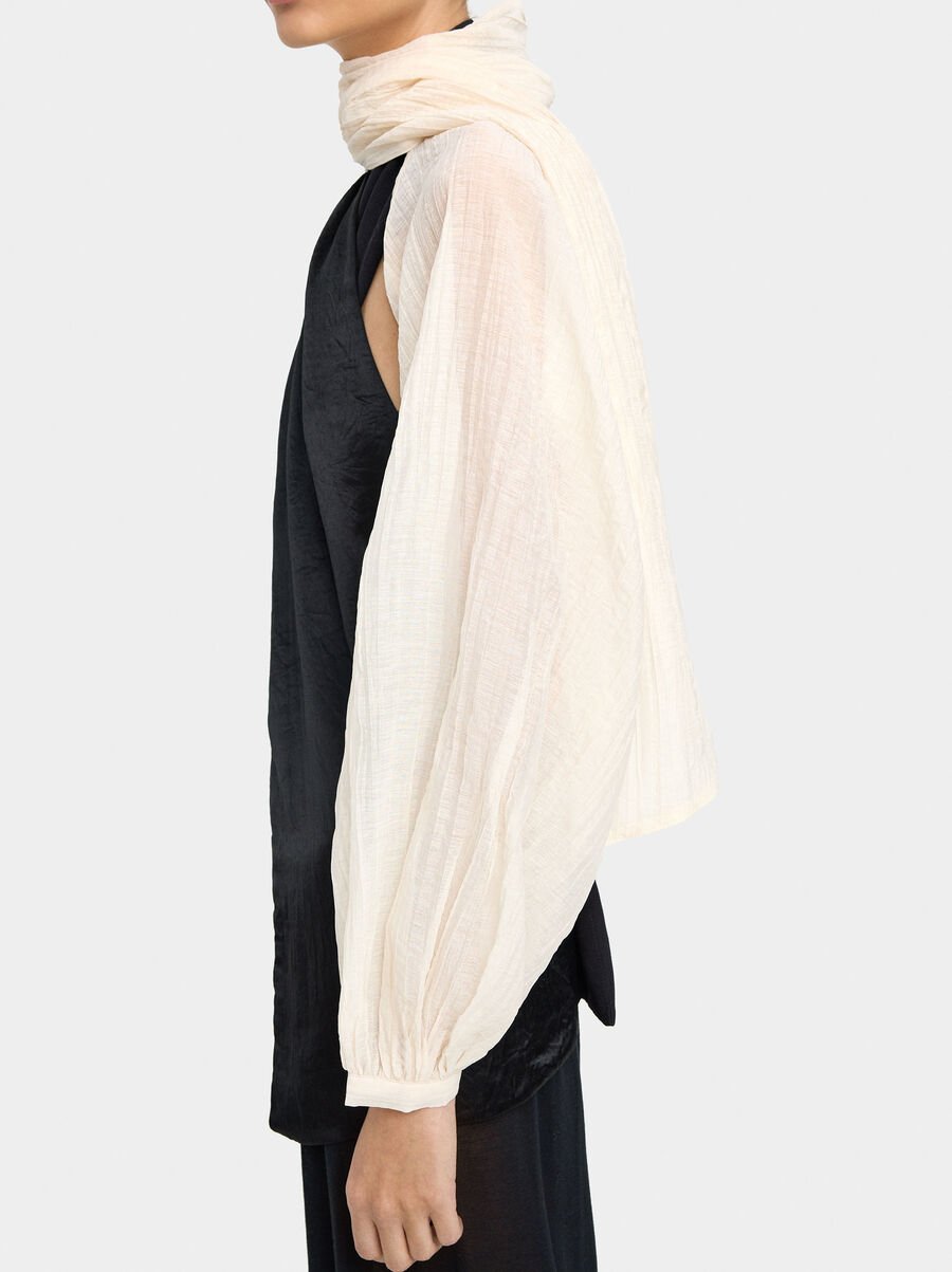 Ruched cropped blouse