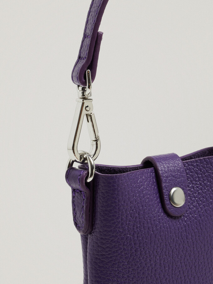 Leather Phone Case, Purple, hi-res