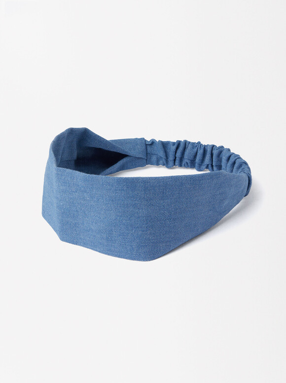 Turban-Style Headband, Blue, hi-res