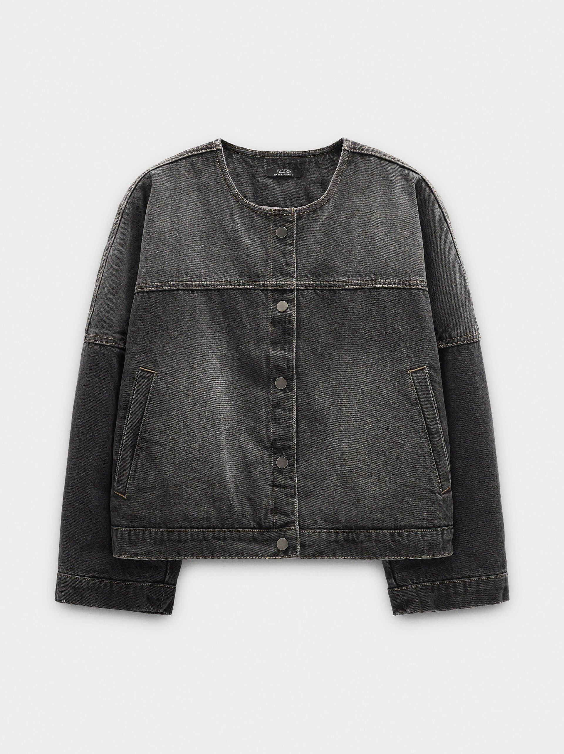 Washed denim jacket image number 5.0