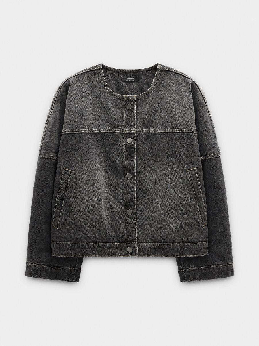 Washed denim jacket