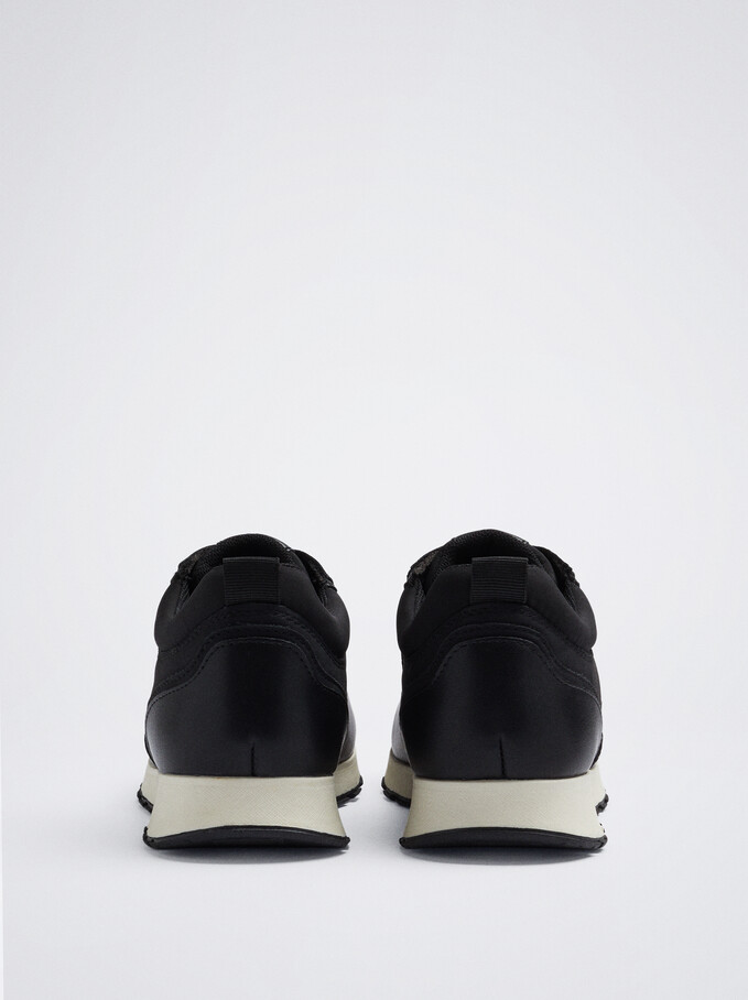Contrast Sneakers, Black, hi-res