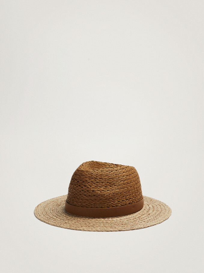 Straw Hat, Khaki, hi-res