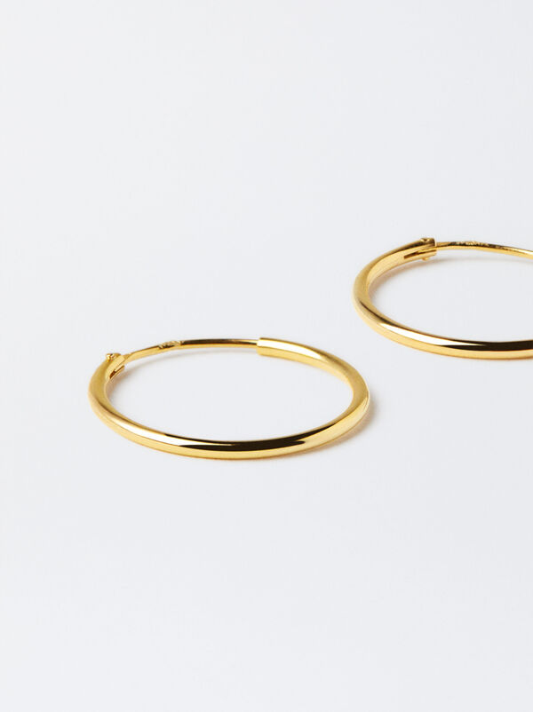 Short 925 silver hoop earrings