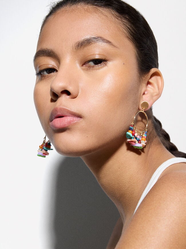 Multicolored Shell Earrings image number 0.0