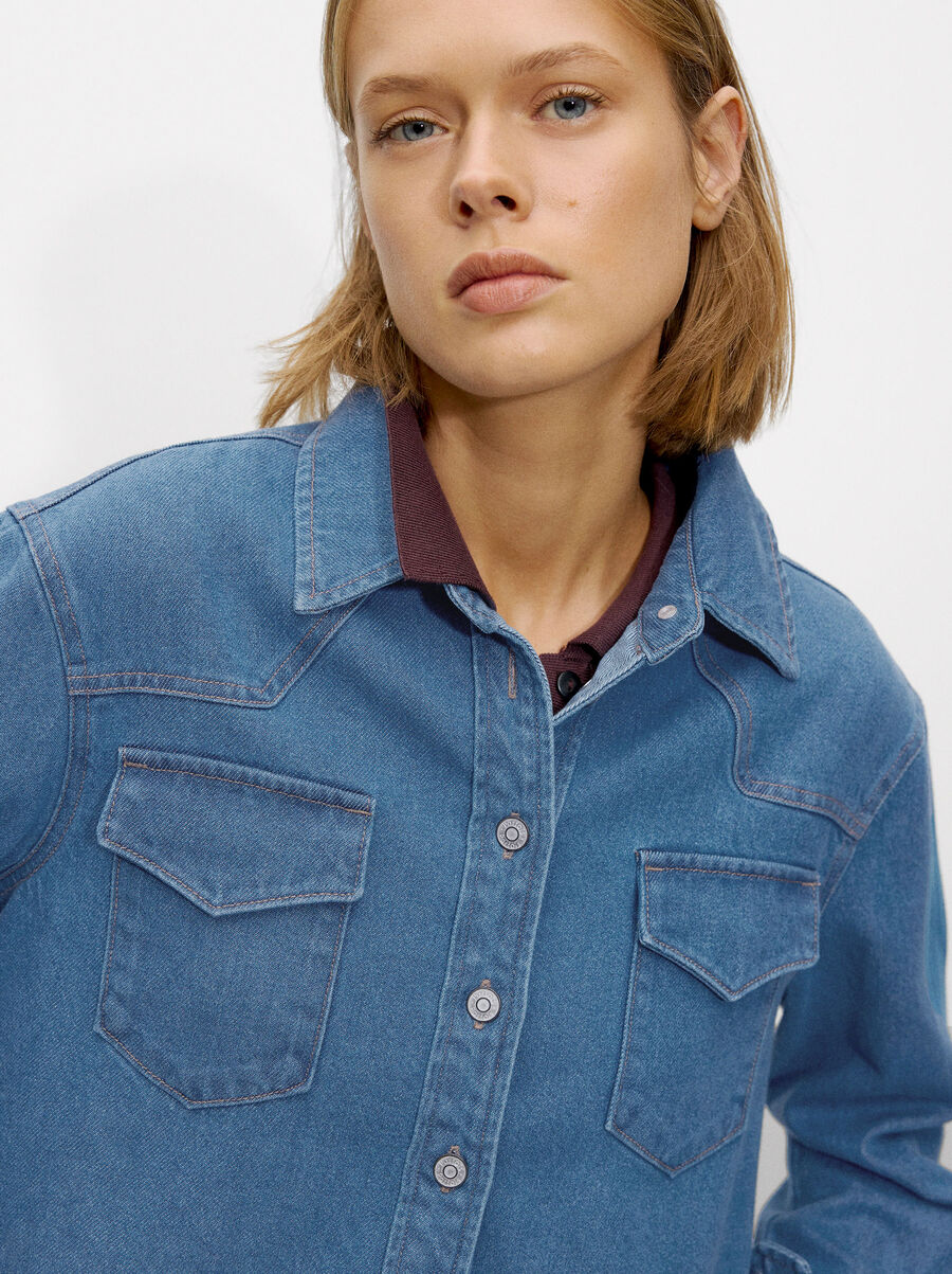 Long sleeve denim shirt