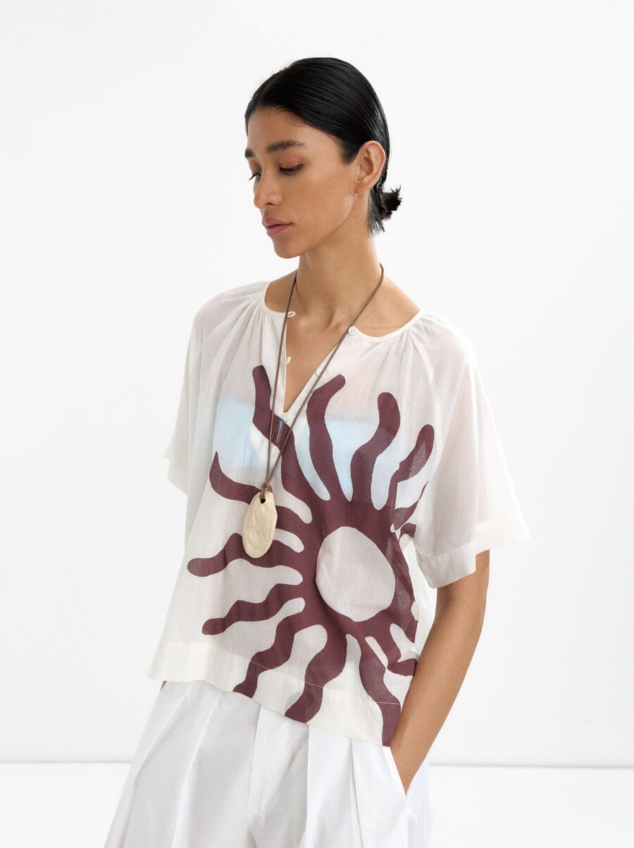 100% cotton shirt with print