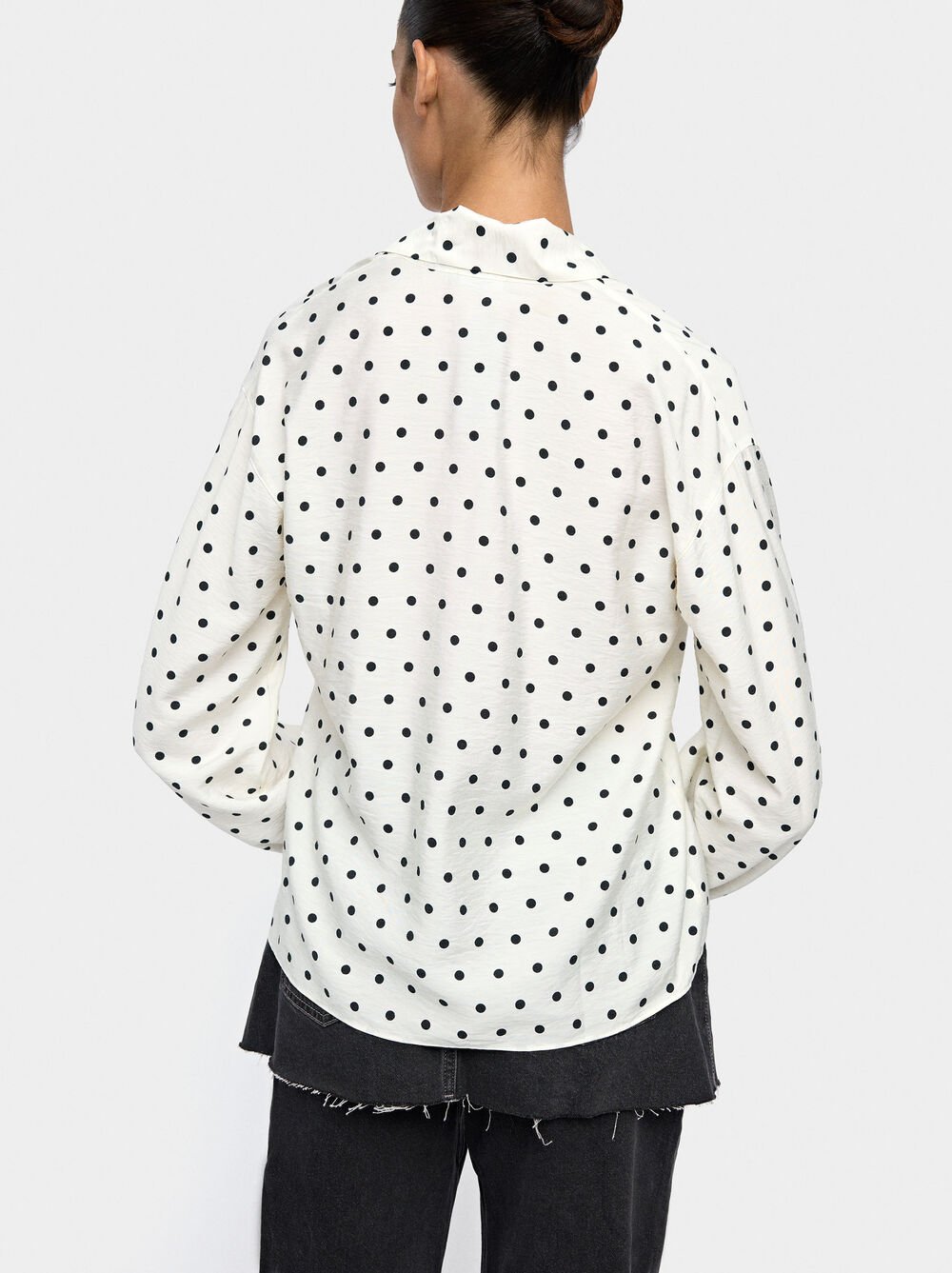 Camisa de estampado de lunares