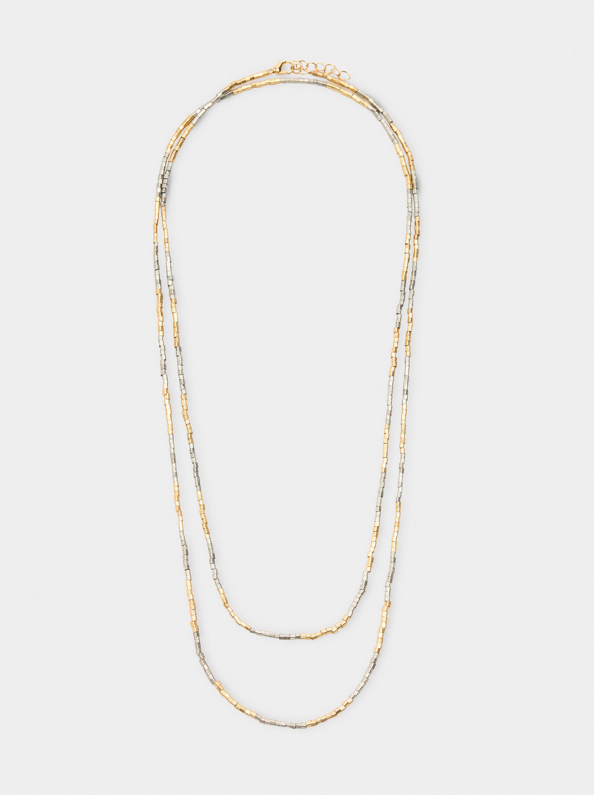 Bicolor necklace with two turns image number 0.0
