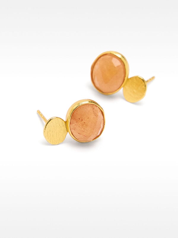 Earrings with stone - 925 sterling silver