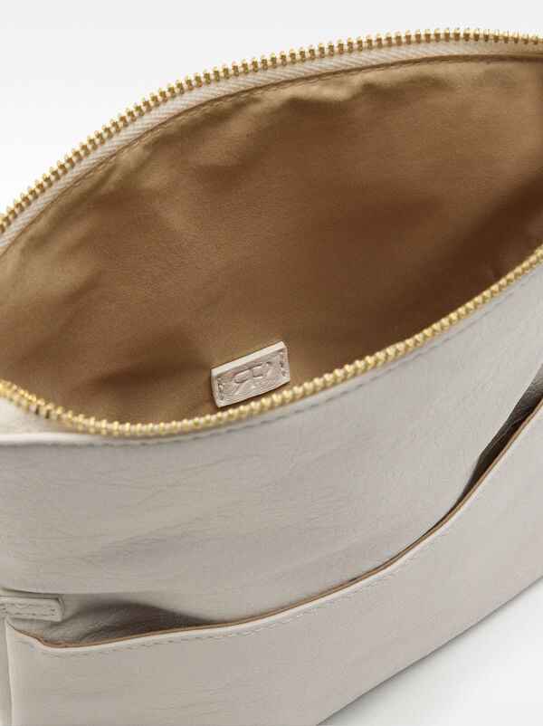 Crackle-effect crossbody bag