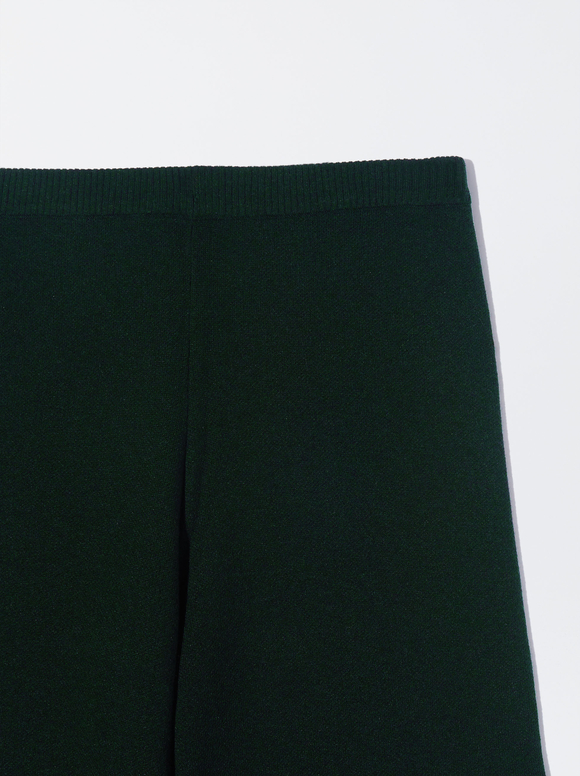 Knit Trousers, Green, hi-res