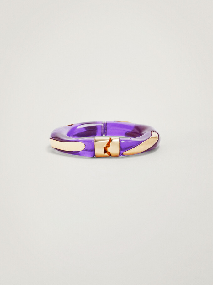 Bracelet With Resin, Purple, hi-res