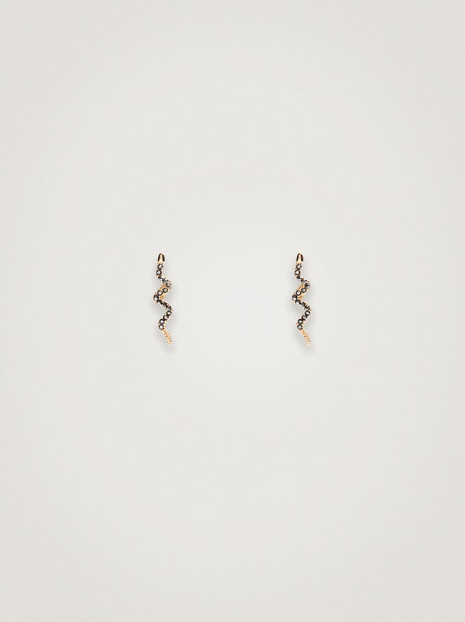 Earrings With Snake, Multicolor, hi-res