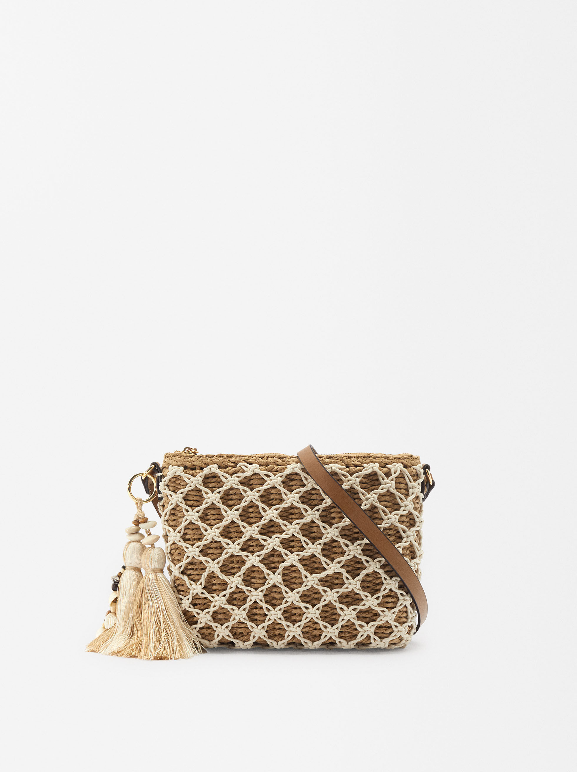 Bolso Bandolera Efecto Rafia
