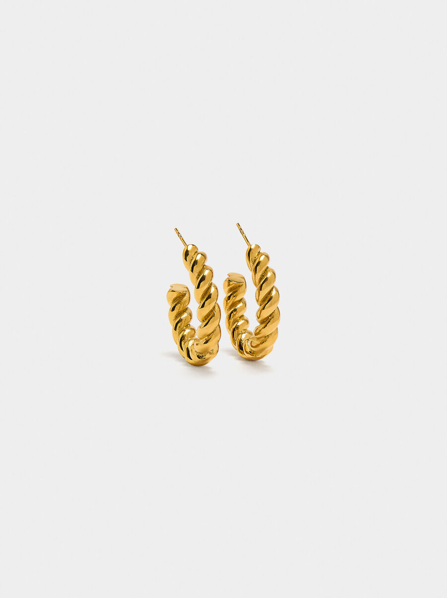 Open hoop earrings - stainless steel