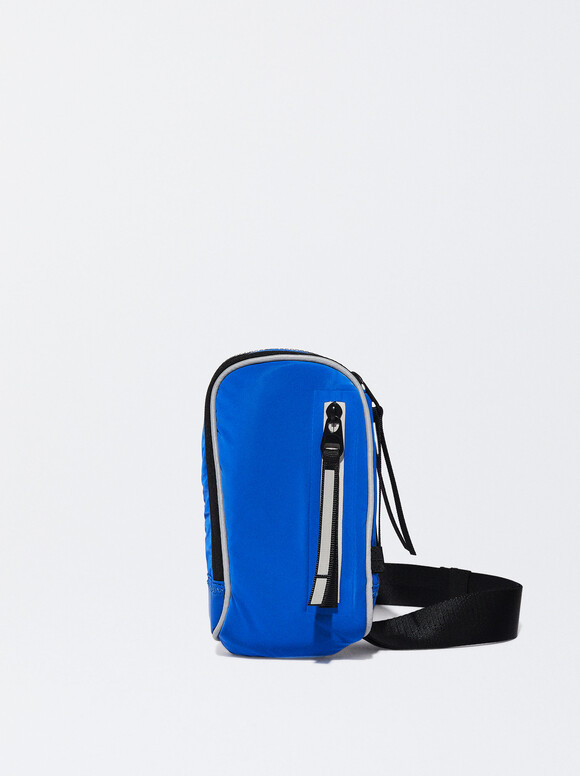 Online Exclusive - Technical Fabric Bum Bag, Blue, hi-res