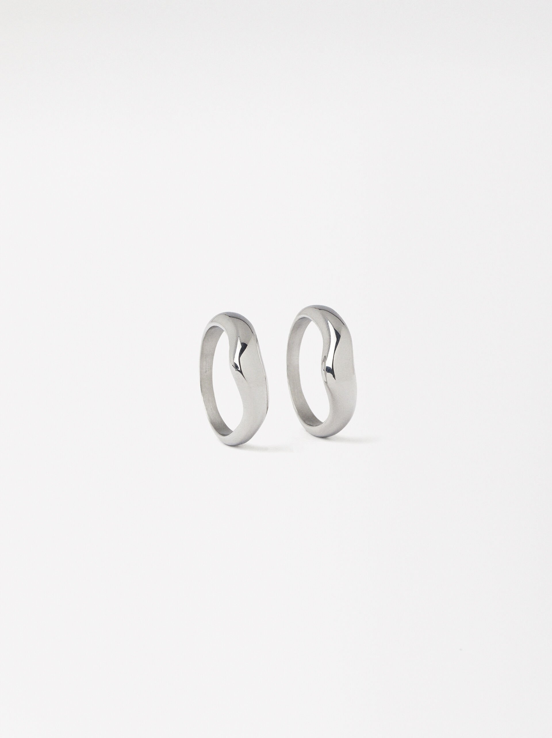 Double Stainless Steel Ring image number 2.0