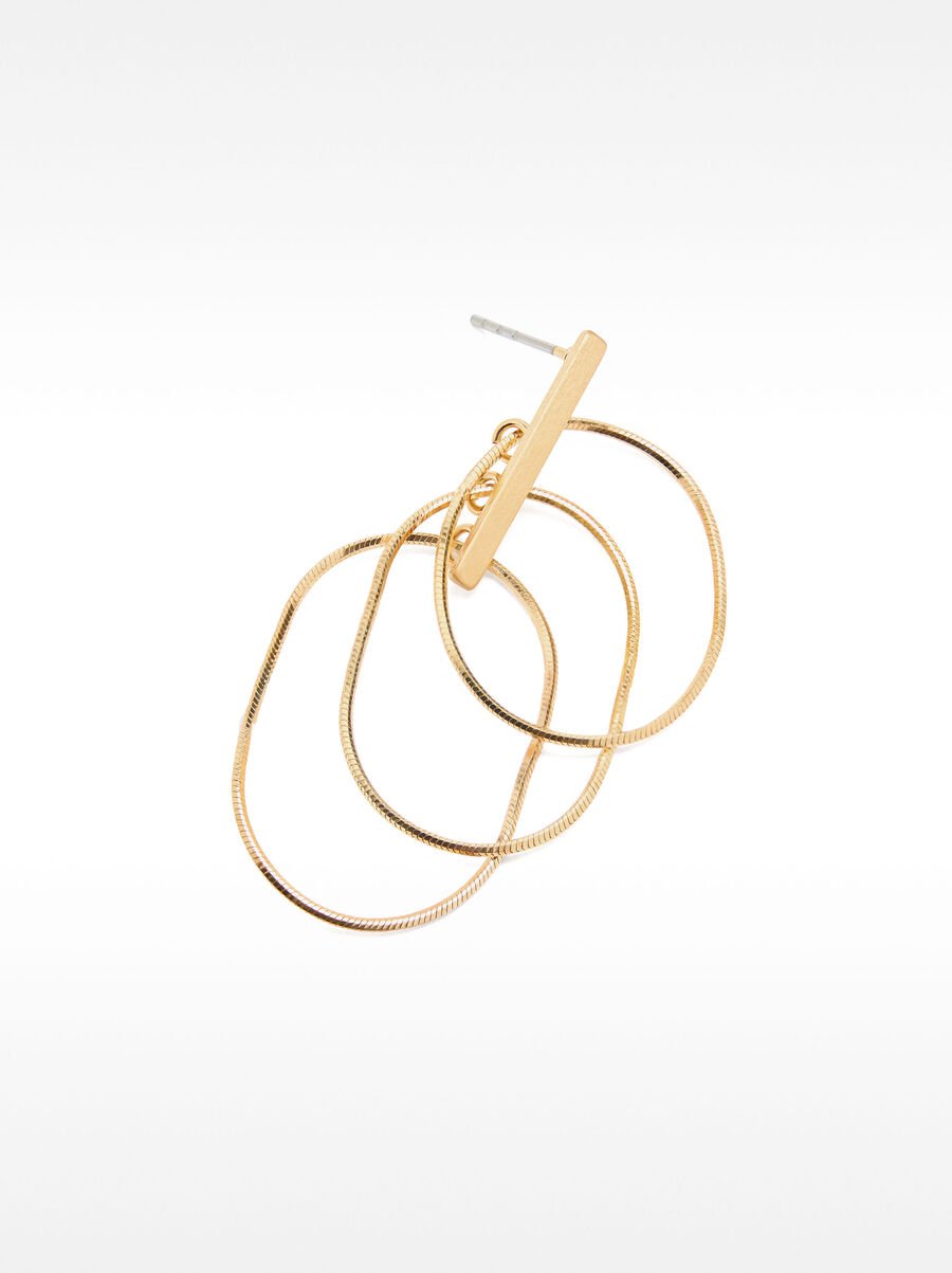 Long earrings with multiple hoops