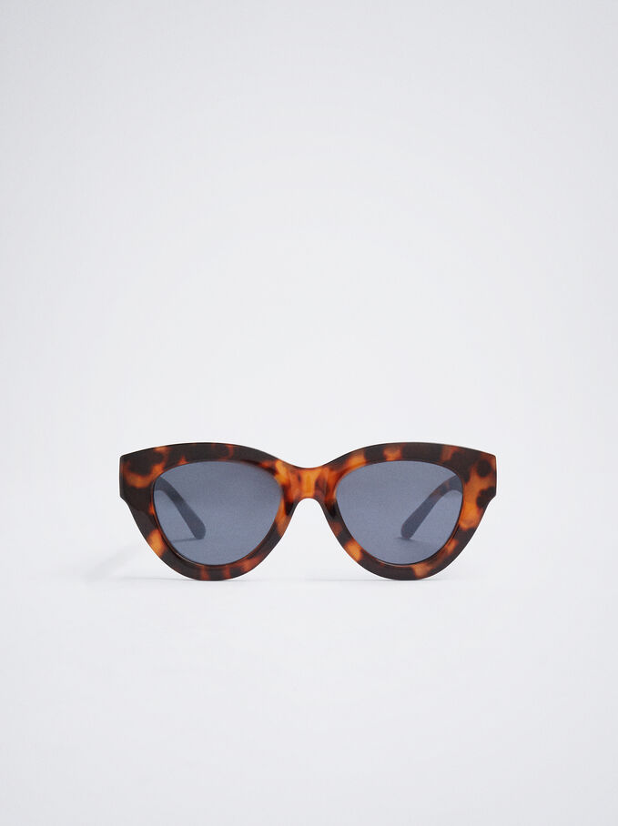 Lunettes De Soleil Cat Eye, Marron, hi-res