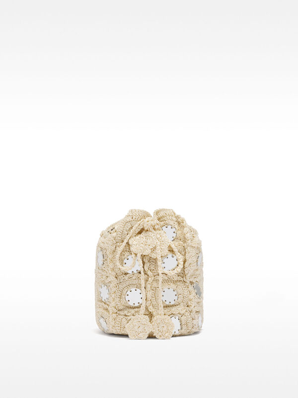 Mesh bucket bag with mirror details
